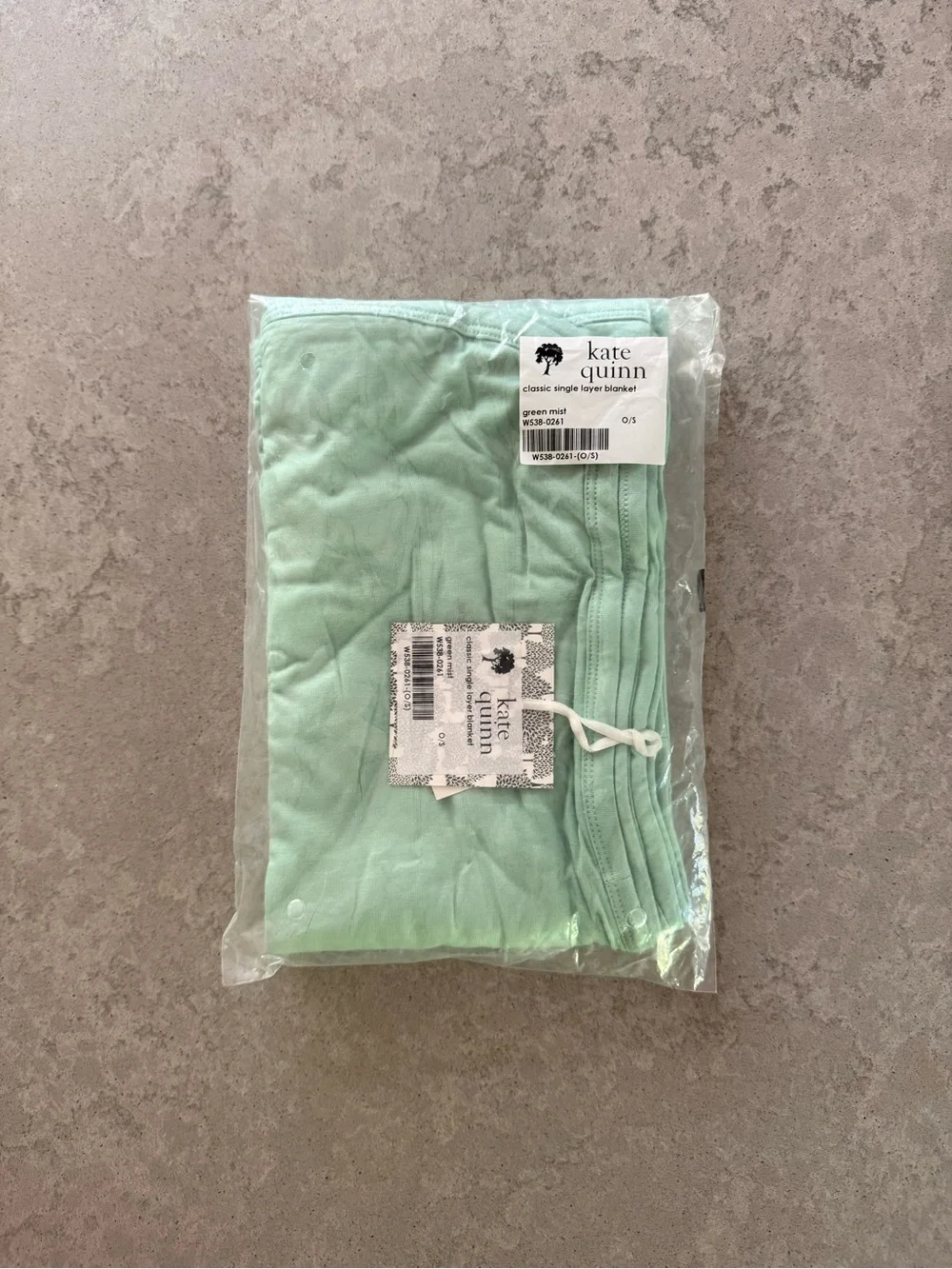 NWT Kate Quinn Green Mist Blanket